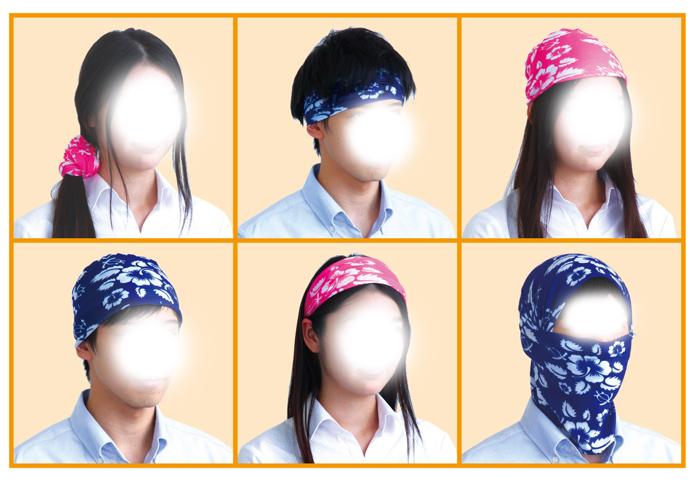 パイプバンダナ　薄水色3