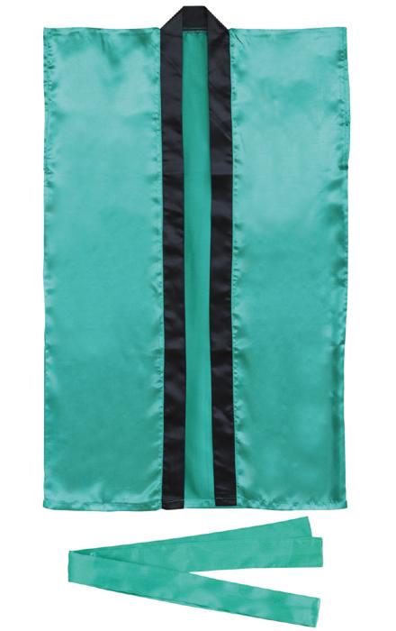 サテンロングハッピ　緑　S（ハチマキ付）0