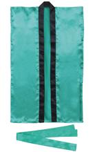 サテンロングハッピ　緑　S（ハチマキ付）