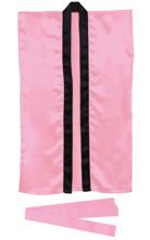 サテンロングハッピ　桃　S（ハチマキ付）