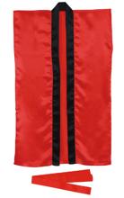 サテンロングハッピ　赤　L（ハチマキ付）