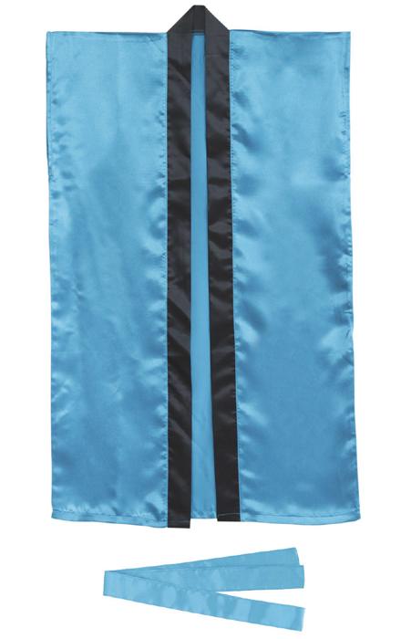 サテンロングハッピ　青　L（ハチマキ付）0