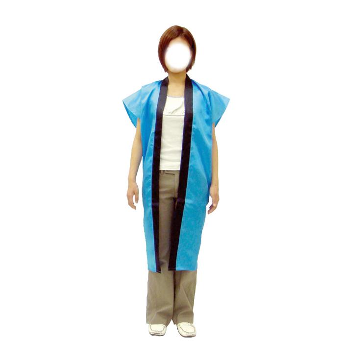 サテンロングハッピ　青　L（ハチマキ付）2