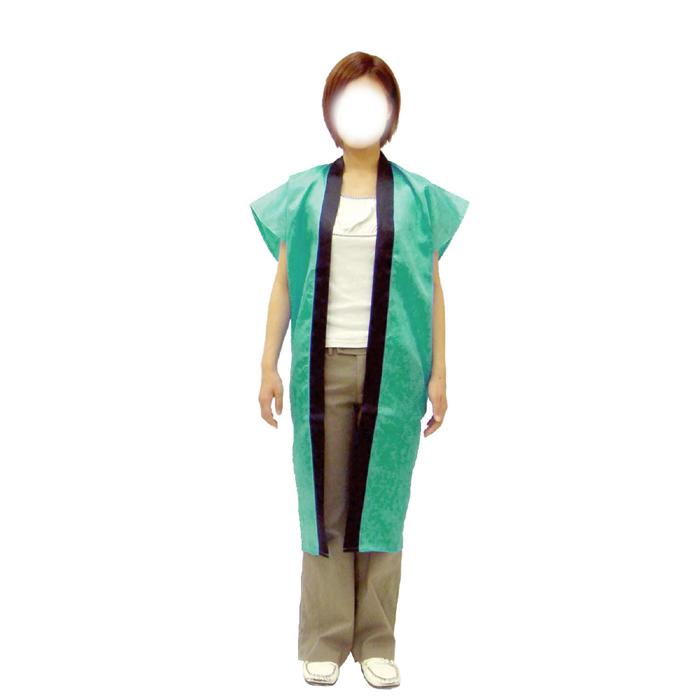 サテンロングハッピ　緑　L（ハチマキ付）3