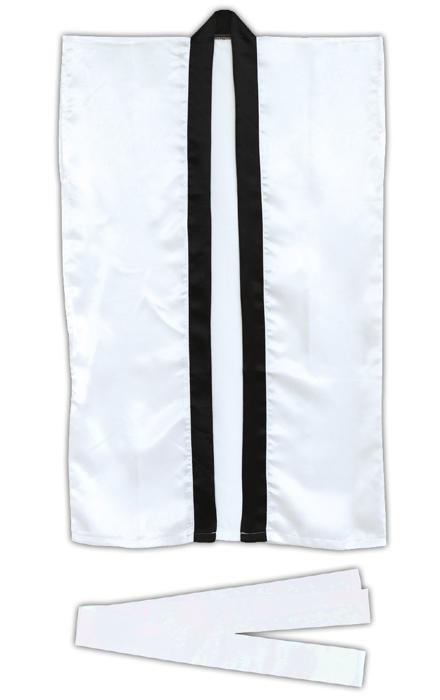 サテンロングハッピ　白　L（ハチマキ付）0