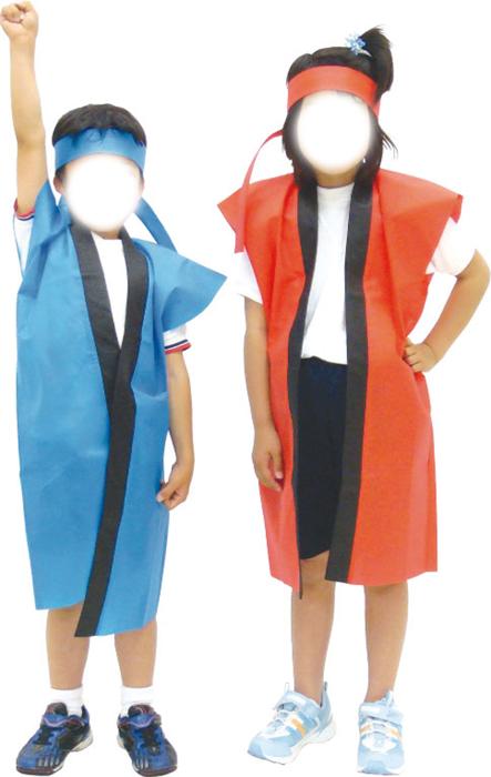 ロングハッピ不織布　黄　J（ハチマキ付）2