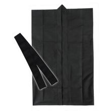 ロングハッピ不織布　黒　J（ハチマキ付）