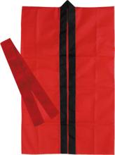 ロングハッピ不織布　赤　S（ハチマキ付）