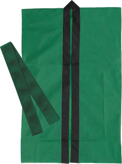 ロングハッピ不織布 緑 S(ハチマキ付)0