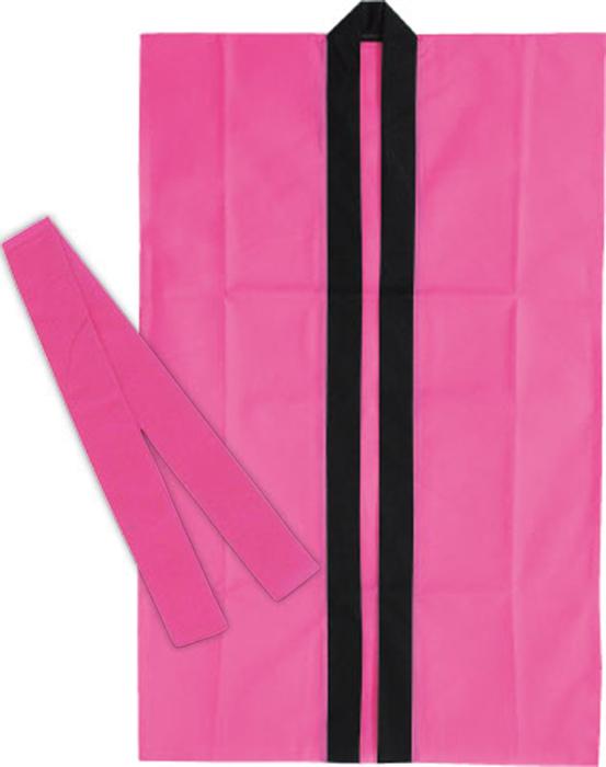 ロングハッピ不織布　桃　S（ハチマキ付）0