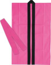 ロングハッピ不織布　桃　S（ハチマキ付）