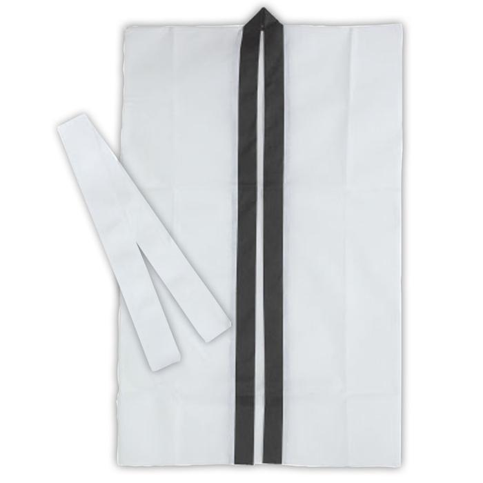 ロングハッピ不織布　白　S（ハチマキ付）0