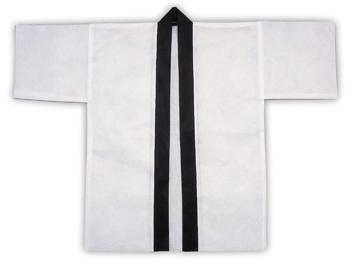 カラー不織布ハッピ　白　子供用　J0