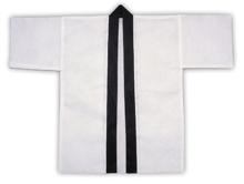 カラー不織布ハッピ　白　子供用　J