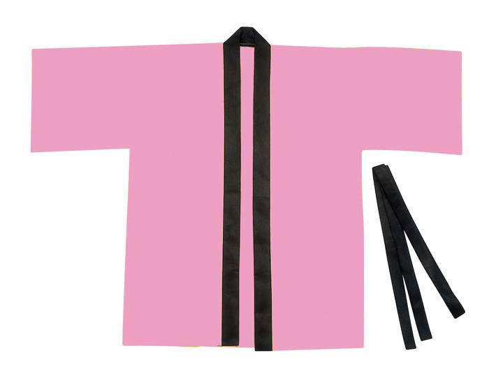 カラー不織布ハッピ　桃　子供用　J0