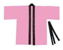 カラー不織布ハッピ　桃　子供用　J