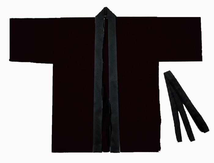 カラー不織布ハッピ　黒　子供用　S0