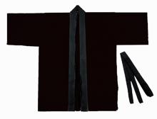 カラー不織布ハッピ　黒　子供用　S