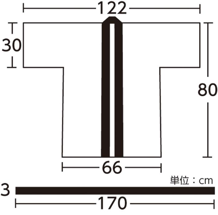 カラー不織布ハッピ 黒 大人用 L4