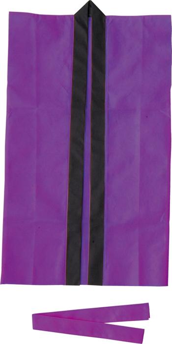 ロングハッピ不織布　紫　S（ハチマキ付）0