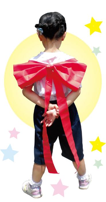 背おえるかんたんリボン　赤2