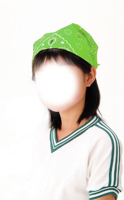 バンダナ　蛍光グリーン1