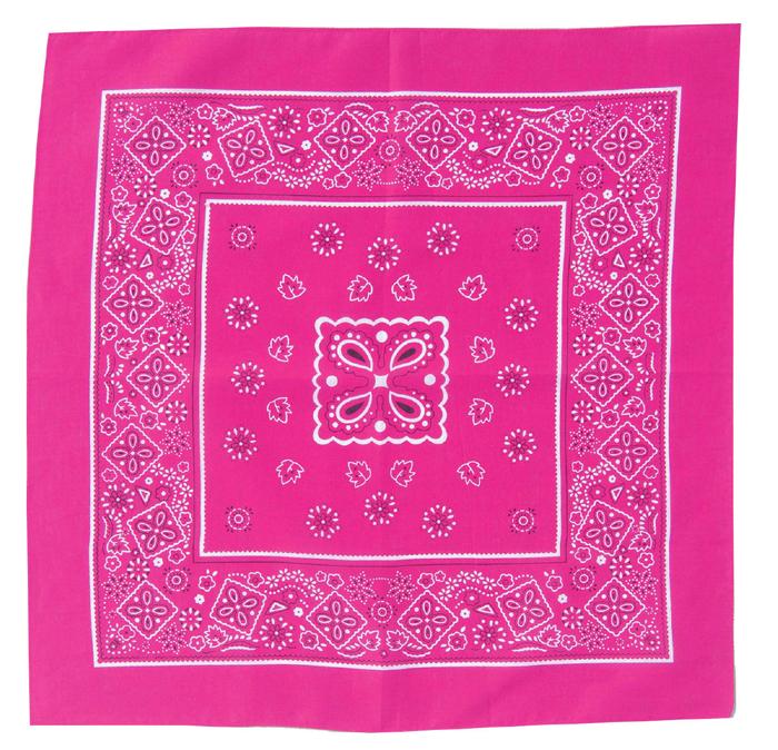 バンダナ　蛍光ピンク0