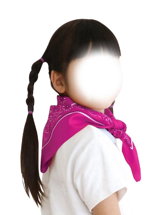 バンダナ　蛍光ピンク5
