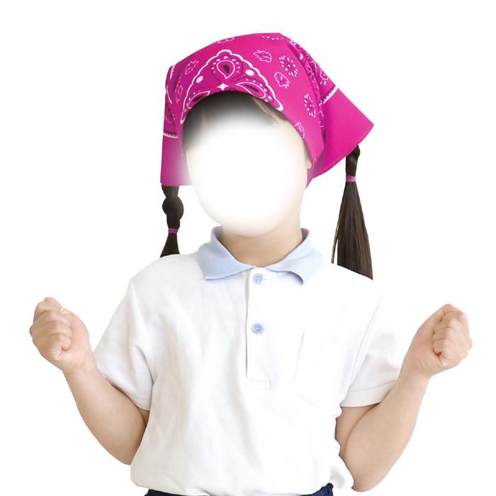 バンダナ　蛍光ピンク6