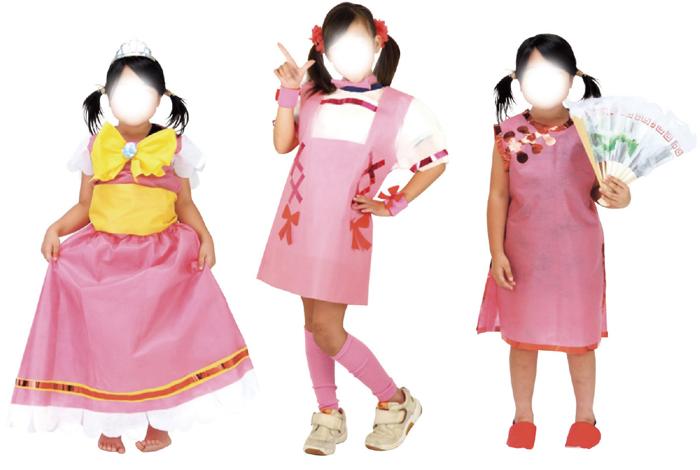 衣装ベース　ワンピース　桃　J2