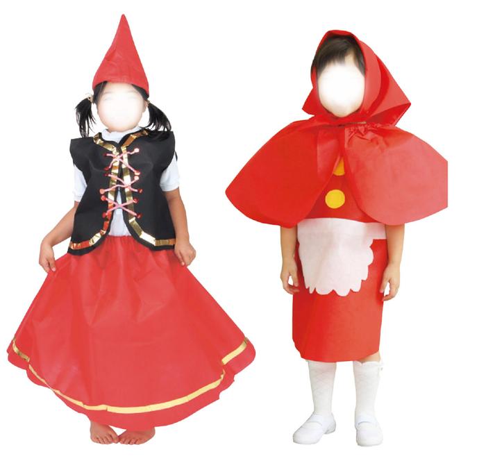 衣装ベース　マント・スカート　赤4