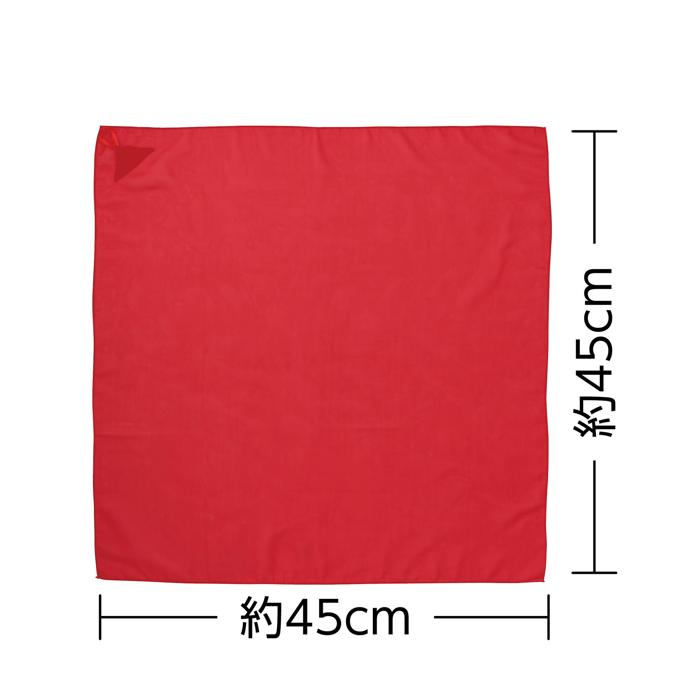 ループ付カラースカーフ　ミニ　赤1