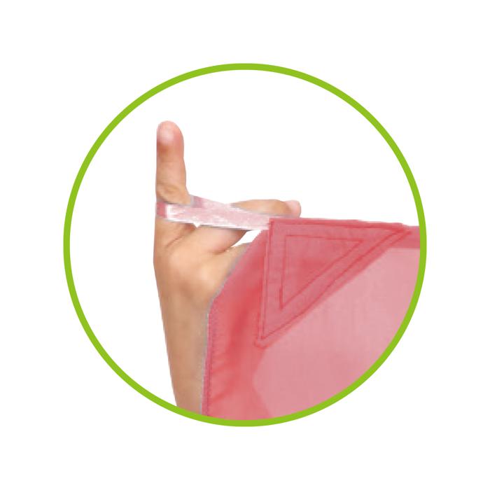 ループ付カラースカーフ　ミニ　青2