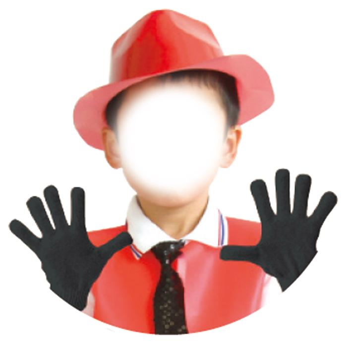 ミニのびのび手袋　蛍光ピンク2