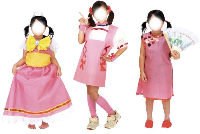 衣装ベース　ワンピース　桃　C2