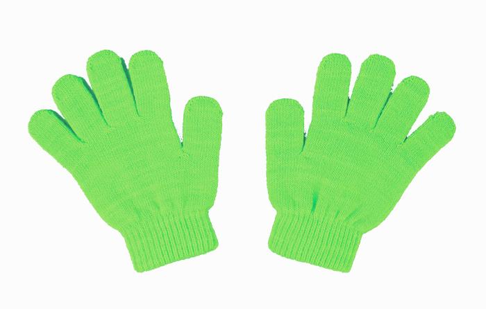 カラーのびのび手袋　蛍光グリーン0