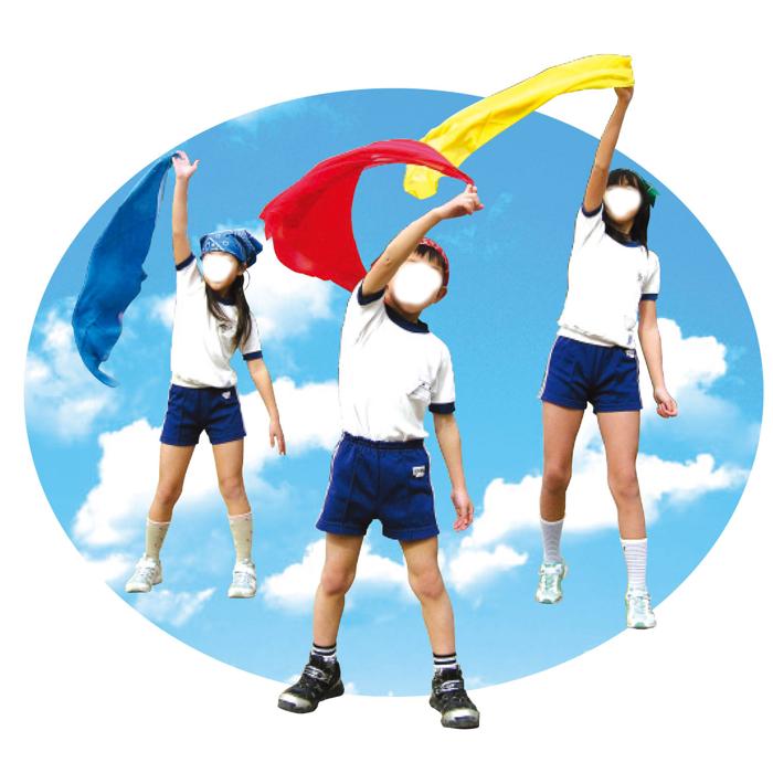 ループ付カラースカーフ　黄1