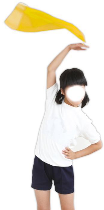 ループ付カラースカーフ　黄2