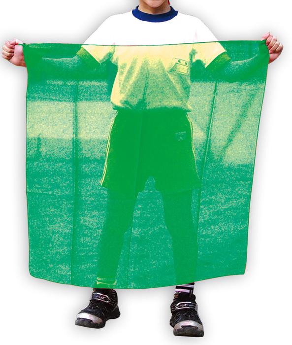 ループ付カラースカーフ　緑3