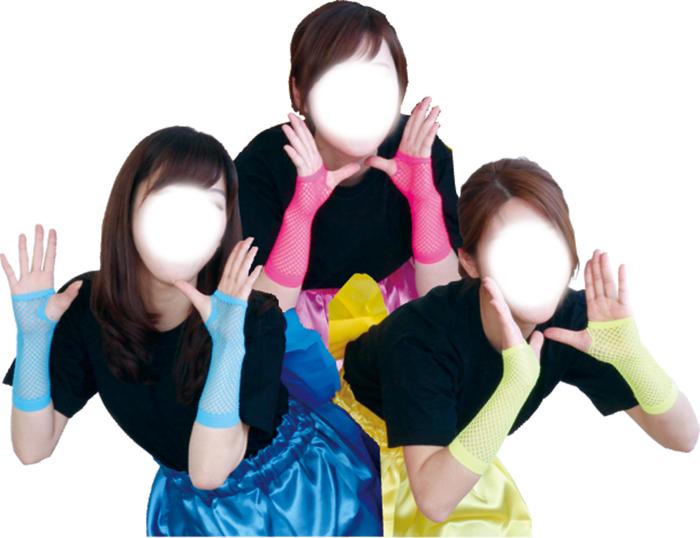 カラーメッシュグローブ　青1