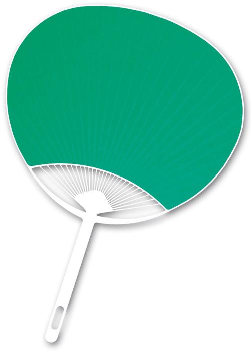 カラーうちわ　緑0