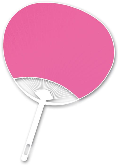 カラーうちわ　桃0