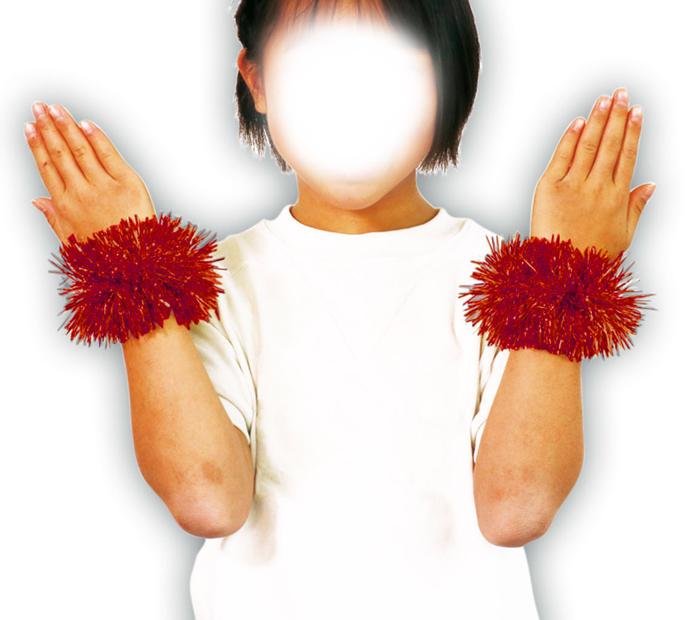 キラキラリストバンド　赤1