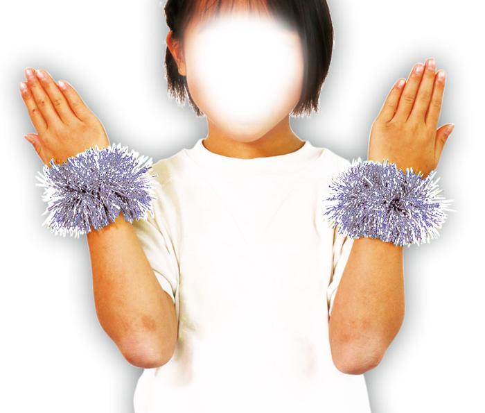 キラキラリストバンド　銀1