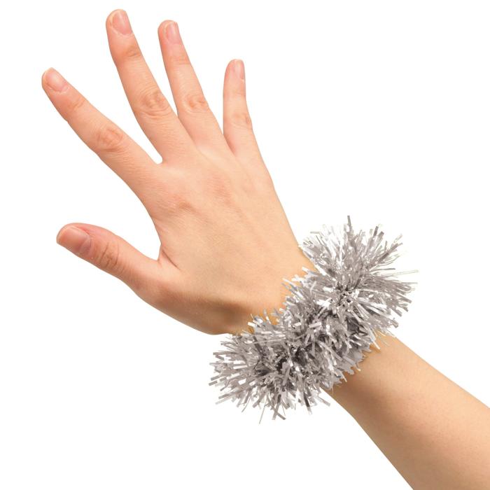 キラキラリストバンド　銀2