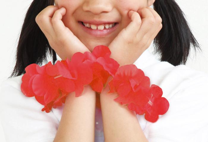 はなのうでわ　大　赤1