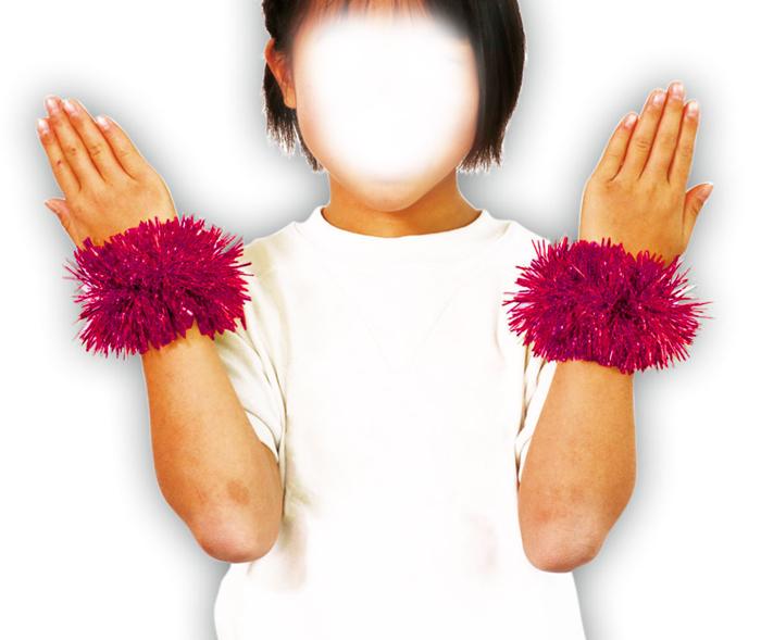 キラキラリストバンド　桃1