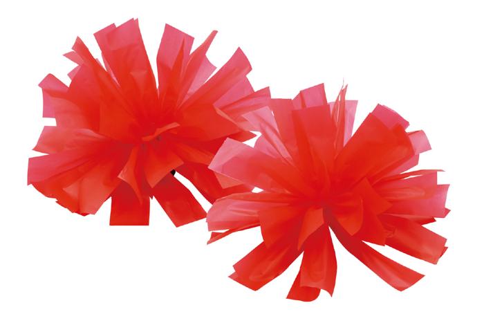 ハンドフリーチアポンポン　パステルレッド0