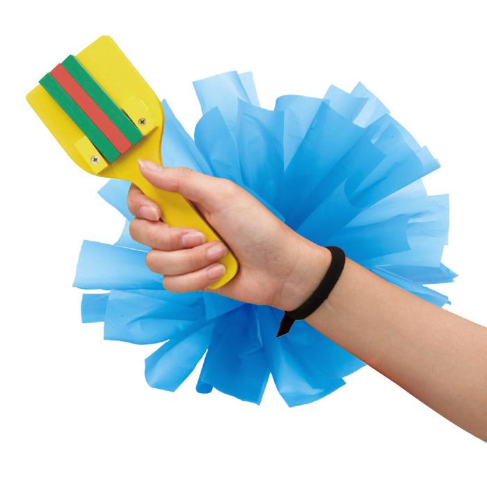 ハンドフリーチアポンポン　パステルブルー1