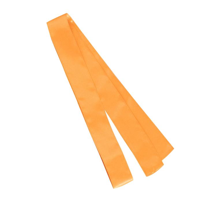 サテンロングハッピ　橙　L（ハチマキ付）1